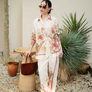 Floral Print Women’s Linen Set